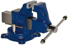 Yost Vises - 4" Jaw Width, 6-1/2" Opening Capacity, 4" Throat Depth, Ductile Iron Swivel Bench Vise - Bolt Down Base Attachment - All Tool & Supply