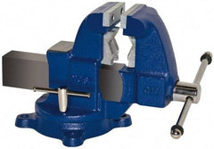 Yost Vises - 3-1/2" Jaw Width x 4" Jaw Opening Capacity, 4-1/2" Throat Depth, Bench & Pipe Combination Vise - 1/8 to 2-1/2" Pipe Capacity, Swivel Base, Bolt Down Attachment, Ductile Iron - All Tool & Supply