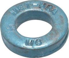 Metric Blue - M6 Screw, Alloy Steel Standard Flat Washer - 6.87mm ID x 13mm OD, 2.7mm Thick - All Tool & Supply