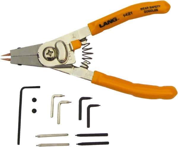 Lang - Standard Jaw, Snap Ring Plier - 1" OAL, Internal & External Snap Ring - All Tool & Supply