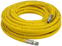 Continental ContiTech - 3/8" ID x 0.73" OD 50' Long Oil Resistant Air Hose - MNPT x MNPT Ends, 500 Working psi, -20 to 190°F, 3/8" Fitting, Yellow - All Tool & Supply