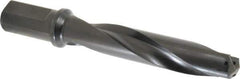 Allied Machine and Engineering - Series 2.5, 1-3/16 to 1-3/8" Diam, 1-1/4" Diam Straight Shank with Flange, Helical Flute Spade Drill - 5-3/8" Max Depth, 7-13/64" Body Length, 9-11/32" OAL, Intermediate Length, Through Coolant - All Tool & Supply