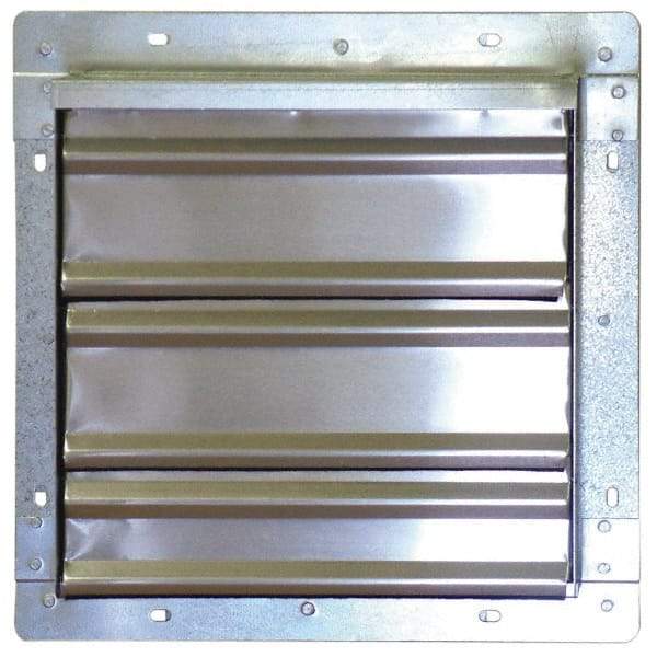 Marley - 12" Square, Aluminum Fan Shutter - 15" Overall Height x 15" Overall Width - All Tool & Supply