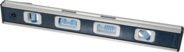 Empire Level - Magnetic 12" Long 4 Vial Torpedo Level - Aluminum, Silver, 1 45°, 1 Level, 1 Plumb & 1 Vari-Pitch Vials - All Tool & Supply