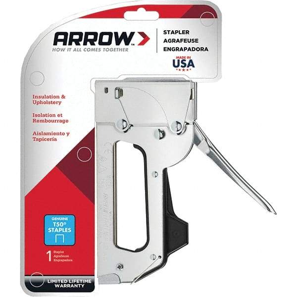 Arrow - Manual Staple Gun - Chrome Plated Steel - All Tool & Supply