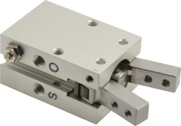 SMC PNEUMATICS - M5x0.8 Double Action Air Gripper - Internal & External Angular Gripper, 15 to 87 psi - All Tool & Supply