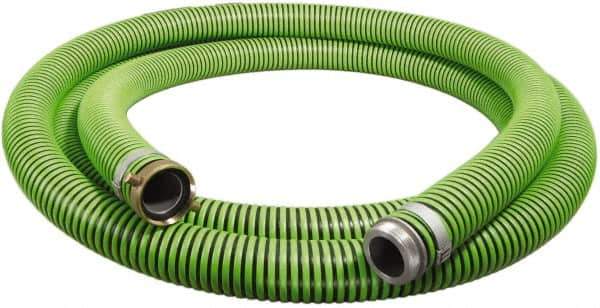 Alliance Hose & Rubber - -40 to 180°F, 4" Inside x 4.67" Outside Diam, Thermoplastic Rubber with Polyethylene Helix Liquid Suction & Discharge Hose - Green & Black, 20' Long, 29 Vacuum Rating, 40 psi Working & 150 psi Brust Pressure - All Tool & Supply