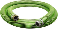 Alliance Hose & Rubber - -40 to 180°F, 1-1/4" Inside x 1.53" Outside Diam, Thermoplastic Rubber with Polyethylene Helix Liquid Suction & Discharge Hose - Green & Black, 20' Long, 29 Vacuum Rating, 50 psi Working & 150 psi Brust Pressure - All Tool & Supply