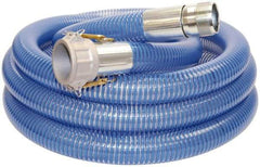 Alliance Hose & Rubber - -40 to 150°F, 2" Inside x 2.33" Outside Diam, PVC Liquid Suction & Discharge Hose - Transparent Blue, 20' Long, 29 Vacuum Rating, 80 psi Working Pressure - All Tool & Supply