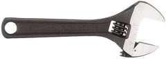 Paramount - 1/2" Jaw Capacity, 4" Standard Adjustable Wrench - Chrome Vanadium Steel, Black Finish - All Tool & Supply