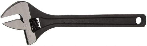Paramount - 1-11/16" Jaw Capacity, 15" Standard Adjustable Wrench - Chrome Vanadium Steel, Black Finish - All Tool & Supply