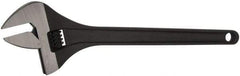 Paramount - 2-1/16" Jaw Capacity, 18" Standard Adjustable Wrench - Chrome Vanadium Steel, Black Finish - All Tool & Supply