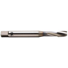 OSG - M16x1.50 Metric Fine, 3 Flute, TiCN Finish Vanadium High Speed Steel Slow Spiral Flute Tap - Exact Industrial Supply