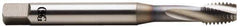 OSG - M14x1.50 Metric Fine 3 Flute 6H Bottoming Spiral Flute Tap - Vanadium High Speed Steel, TiCN Finish, 100mm OAL, Right Hand Flute, Right Hand Thread, Series 13113 - All Tool & Supply