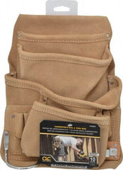 CLC - 10 Pocket Holster - Leather, Yellow, 10" Wide x 12" High - All Tool & Supply