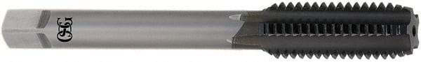 OSG - #4-40 UNC 2B 3 Flute Diamond Finish Solid Carbide Straight Flute Machine Tap - Modified Bottoming, Right Hand Thread, 56mm OAL, 9/16" Thread Length, Oversize - All Tool & Supply