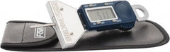 Fowler - 0" to 1" Polycarbonate Electronic Depth Gage - 0.02mm Accuracy, 0.01mm Resolution, 2" Base Length - All Tool & Supply