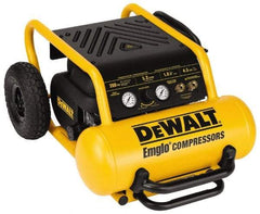 DeWALT - 1.8 HP, 5.2 CFM Wheeled Electric Oil Free Compressor - 4.5 Gallon Tank, 15 Amp, 200 Max psi, 120V - All Tool & Supply