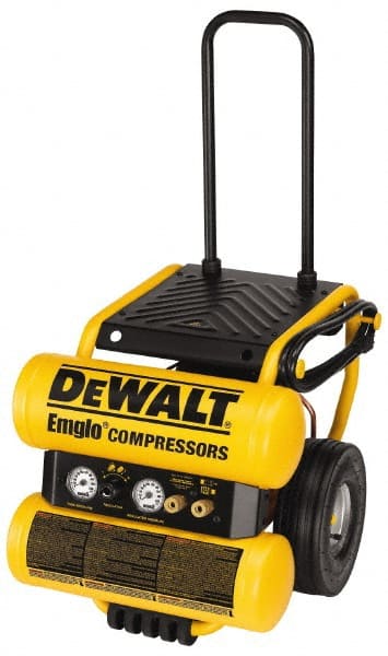 DeWALT - 1.1 HP, 3.8 CFM Wheeled Dolly Style Electric Oil Lube Compressor - All Tool & Supply