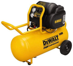 DeWALT - 1.6 Running HP, 4.8 CFM at 90 psi CFM Horizontal Electric Oil Free Compressor - 15 Gallon Tank, 15 Amp, 200 Max psi, 120V - All Tool & Supply