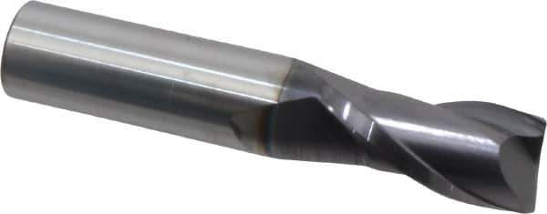 Atrax - 3/4", 1-1/2" LOC, 3/4" Shank Diam, 4" OAL, 2 Flute, Solid Carbide Square End Mill - Single End, AlTiN Finish, Spiral Flute, 30° Helix, Centercutting, Right Hand Cut - All Tool & Supply