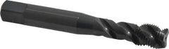 OSG - M10x1.00 Metric Fine 3 Flute Modified Bottoming Spiral Flute Tap - Vanadium High Speed Steel, Oxide Finish, 2-15/16" OAL, Right Hand Flute, Right Hand Thread, D5, Series 299 - All Tool & Supply