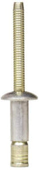 RivetKing - Size 810 Dome Head Stainless Steel Structural with Locking Stem Blind Rivet - Stainless Steel Mandrel, 0.08" to 5/8" Grip, 0.53" Head Diam, 0.257" to 0.261" Hole Diam, 0.87" Length Under Head, 1/4" Body Diam - All Tool & Supply