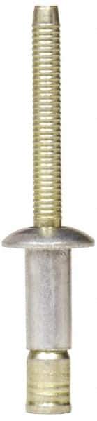 RivetKing - Size 64 Dome Head Steel Structural with Locking Stem Blind Rivet - Steel Mandrel, 0.062" to 0.27" Grip, 0.4" Head Diam, 0.192" to 0.196" Hole Diam, 0.416" Length Under Head, 3/16" Body Diam - All Tool & Supply