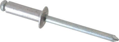 RivetKing - Dome Head Aluminum Peel Blind Rivet - Steel Mandrel, 0.157" to 0.315" Grip, 0.315" Head Diam, 0.165" Max Hole Diam, 0.472 to 0.511" Length Under Head, 5/32" Body Diam - All Tool & Supply