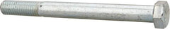 Made in USA - 9/16-12 UNC, 5-1/2" Length Under Head Hex Head Cap Screw - Partially Threaded, Grade 5 Steel, Zinc-Plated Finish, 13/16" Hex - All Tool & Supply