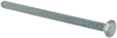 Made in USA - 1/4-20 UNC, 4" Length Under Head Hex Head Cap Screw - Fully Threaded, Grade 5 Steel, Zinc-Plated Finish, 7/16" Hex - All Tool & Supply