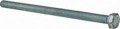 Made in North America - 5/16-18 UNC, 5" Length Under Head Hex Head Cap Screw - Fully Threaded, Grade 5 Steel, Zinc-Plated Finish, 1/2" Hex - All Tool & Supply