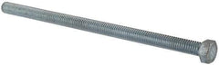 Made in North America - 3/8-16 UNC, 7" Length Under Head Hex Head Cap Screw - Fully Threaded, Grade 5 Steel, Zinc-Plated Finish, 9/16" Hex - All Tool & Supply