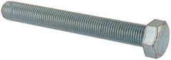 Made in USA - 3/8-24 UNF, 3" Length Under Head Hex Head Cap Screw - Fully Threaded, Grade 5 Steel, Zinc-Plated Finish, 9/16" Hex - All Tool & Supply