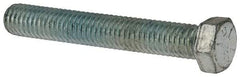 Made in USA - 7/16-14 UNC, 3" Length Under Head Hex Head Cap Screw - Fully Threaded, Grade 5 Steel, Zinc-Plated Finish, 5/8" Hex - All Tool & Supply