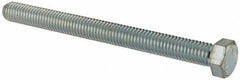 Made in North America - 7/16-14 UNC, 5" Length Under Head Hex Head Cap Screw - Fully Threaded, Grade 5 Steel, Zinc-Plated Finish, 5/8" Hex - All Tool & Supply