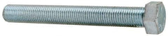 Made in USA - 7/16-20 UNF, 3-1/2" Length Under Head Hex Head Cap Screw - Fully Threaded, Grade 5 Steel, Zinc-Plated Finish, 5/8" Hex - All Tool & Supply