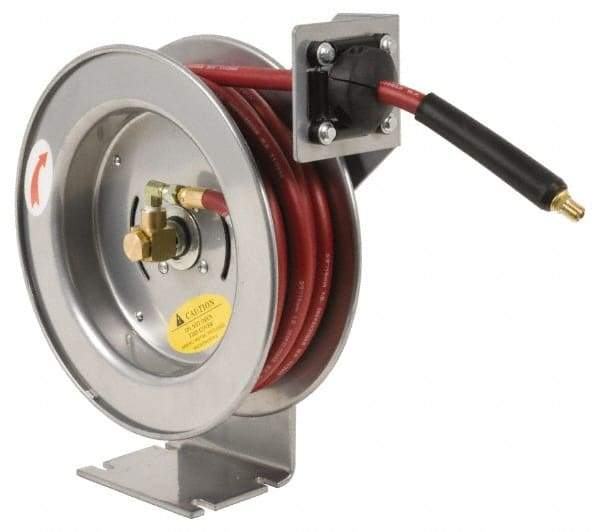 PRO-SOURCE - 75' Spring Retractable Hose Reel - 300 psi, Hose Included - All Tool & Supply