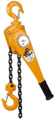 Value Collection - 6,000 Lb Lifting Capacity, 15' Lift Height, Short Handle Lever Hoist - Made from Chain, 1 Chain - All Tool & Supply