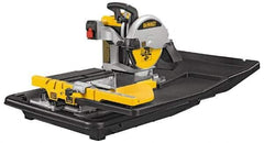 DeWALT - 10" Blade Diam, Tile Saw - 4,200 RPM, 34" Table Depth x 26" Table Width, 120 Volts, 15 Amps - All Tool & Supply