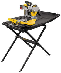 DeWALT - 10" Blade Diam, Tile Saw - 4,200 RPM, 34" Table Depth x 26" Table Width, 120 Volts, 15 Amps - All Tool & Supply