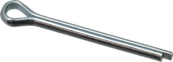 Value Collection - 1/8" Diam x 1-1/4" Long Extended Prong Cotter Pin - Grade 2, Zinc-Plated, Steel - All Tool & Supply