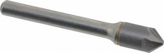 Hertel - 3/8" Head Diam, 1/4" Shank Diam, 4 Flute 82° Solid Carbide Countersink - 2-1/4" OAL, Straight Shank - All Tool & Supply