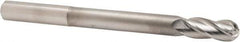 Hertel - 1/2" Diam, 1-1/4" LOC, 4 Flute High Speed Steel Ball End Mill - Uncoated, Single End, 6" OAL, 1/2" Shank Diam - All Tool & Supply