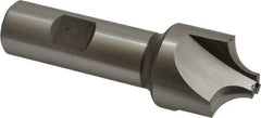 Hertel - 3/8" Radius, 1-1/8" Mill Diam, 3 Flute Cobalt Corner Rounding End Mill - Single End, Uncoated, 3-1/2" OAL, 3/4" Shank Diam - All Tool & Supply