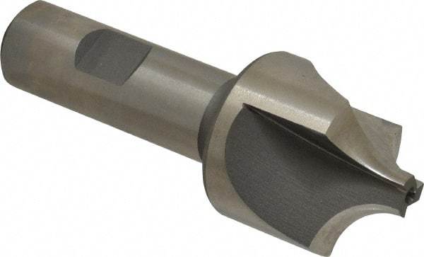 Hertel - 1/2" Radius, 1-3/8" Mill Diam, 3 Flute High Speed Steel Corner Rounding End Mill - Single End, Uncoated, 3-3/4" OAL, 3/4" Shank Diam - All Tool & Supply