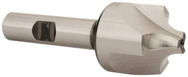 Hertel - 3/8" Radius, 1-1/8" Mill Diam, 3 Flute Cobalt Corner Rounding End Mill - Single End, Uncoated, 3-1/4" OAL, 1/2" Shank Diam - All Tool & Supply