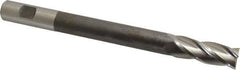 Hertel - 3/4", 2" LOC, 3/4" Shank Diam, 8-1/4" OAL, 4 Flute, High Speed Steel Square End Mill - Single End, Uncoated, Right Hand Cut - All Tool & Supply