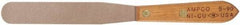 Ampco - 2" Wide Chisel Edge Blade Nickel Copper Spatula - Stiff, Straight Wood Handle, 19-1/4" OAL - All Tool & Supply