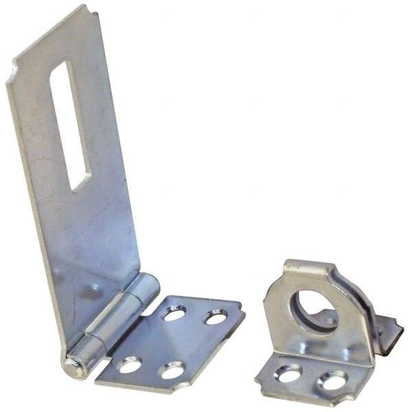 Value Collection - 3-1/2" Long x 1-1/2" Wide, Hasps Hasp - Steel with Zinc Finish - All Tool & Supply